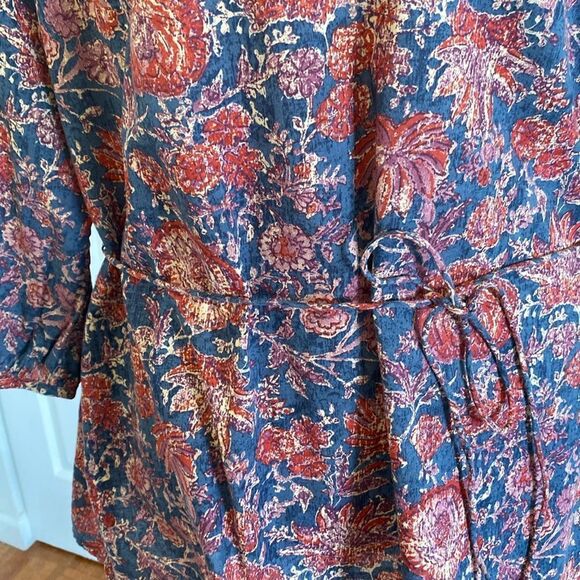 Chaps Long Sleeve Pull On Relaxed Floral Blouse Casual - Picture 6 of 9